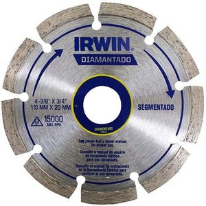 Disco Diamantado Segmentado 110 X 20 Mm - Irwin