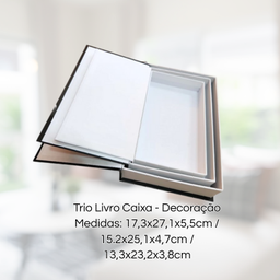 Conjunto Caixa Livro Trio para Decoração - 2