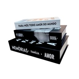 Conjunto Caixa Livro Trio para Decoração - 4