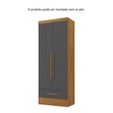 Ver imagem 4 de Armário Multiuso 100% MDF 2 Portas 1 Gaveta Smart Espresso Móveis Cinza/Cinamomo/Chumbo