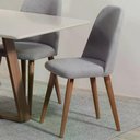 Ver imagem 2 de Conjunto de Jantar Mesa com Vidro Avena 6 Cadeiras New Drop - Canella C/ Cinza