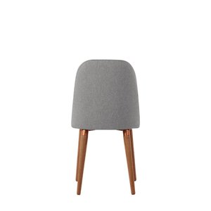 Conjunto de Jantar Mesa com Vidro Avena 6 Cadeiras New Drop - Canella C/ Cinza