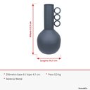 Ver imagem 7 de Vaso Garrafa Decorativo de Metal Cinza 22x10x10cm Enfeite Sala Mesa Estante