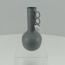 Ver imagem 3 de Vaso Garrafa Decorativo de Metal Cinza 22x10x10cm Enfeite Sala Mesa Estante