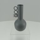 Ver imagem 5 de Vaso Garrafa Decorativo de Metal Cinza 22x10x10cm Enfeite Sala Mesa Estante