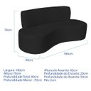 Ver imagem 2 de Sofá Curvo 3 Lugares Amsterdã 160cm Suede