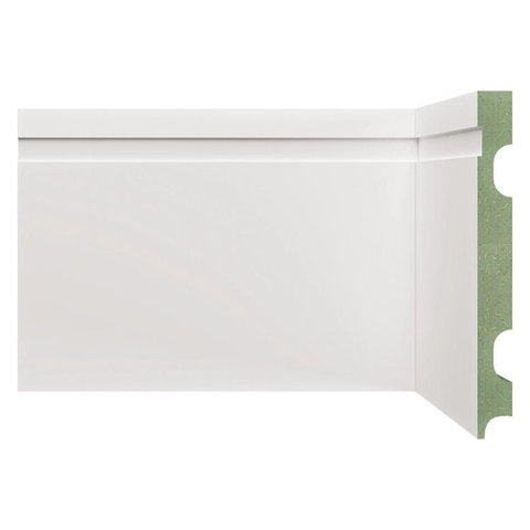 Rodapé MDF Frisado 15CMX2,40m 1502 Moldufama Kit 12m