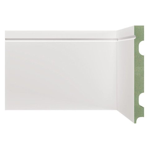 Rodapé MDF Frisado 15CMX2,40m 1503 Moldufama Kit 12m
