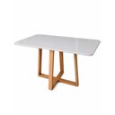 Ver imagem 2 de Conj Mesa Retangular 120x80cm 6 Cadeiras Lugares Viidro Sala Jantar Varanda Espaço:Corino Marrom