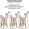 Banqueta Alta com Encosto para Balcão Cozinha Decor Gourmet Pés Palito Bancada Resistente Ilha Luxo - 3
