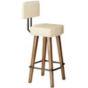 Ver imagem 1 de Banqueta Alta com Encosto para Balcão Cozinha Decor Gourmet Pés Palito Bancada Resistente Ilha Luxo