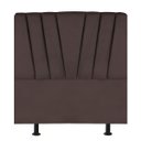 Ver imagem 2 de Cabeceira Solteiro Cama Box Estofada 100 Cm Antonella Linho:marrom