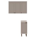 Ver imagem 2 de Lavanderia Modulada 2 Peças 100% MDF Cinza/Branco Fendi