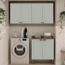 Ver imagem 1 de Kit Área de Serviço com 3 Módulos com Portas Provençais para Lavanderia 100% Mdf