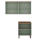 Ver imagem 3 de Kit Área de Serviço com 3 Módulos com Portas Provençais para Lavanderia 100% MDF Verde/Mint