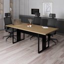 Ver imagem 1 de Mesa Reunião 6 Lugares Pé Painel 200x90cm Yescasa