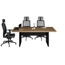 Ver imagem 4 de Mesa Reunião 6 Lugares Pé Painel 200x90cm Yescasa