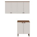 Ver imagem 2 de Kit Área de Serviço com 3 Módulos com Portas Provençais para Lavanderia 100% MDF Branco