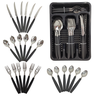 Faqueiro Jogo de Talheres 25 Peças Aço Inox Porta Talher Organizador Faca Colher Garfo Colher de Chá - 2