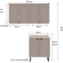 Ver imagem 4 de Kit Área de Serviço com 3 Módulos com Portas Provençais para Lavanderia 100% Mdf