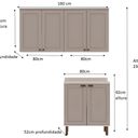 Ver imagem 3 de Kit Área de Serviço com 3 Módulos com Portas Provençais para Lavanderia 100% Mdf