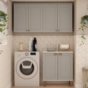 Ver imagem 1 de Kit Área de Serviço com 3 Módulos com Portas Provençais para Lavanderia 100% Mdf