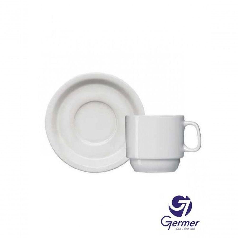 Conjunto 4 Pires Avulsos para Xicara Cha Porcelana Germer - 5