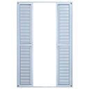 Ver imagem 2 de Porta Balcão de Correr com Veneziana de Alumínio Branco 6 Folhas Hale Esquadrias - 2.10(A)X2.00(L)