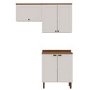 Ver imagem 2 de Kit Área de Serviço com 3 Módulos com Portas Provençais para Lavanderia 100% MDF Branco