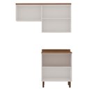 Ver imagem 3 de Kit Área de Serviço com 3 Módulos com Portas Provençais para Lavanderia 100% MDF Branco