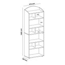 Ver imagem 4 de Estante de Livros MDF 57,5CMX166,5cm 10 Nichos Arco Artely Cinamomo