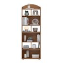 Ver imagem 5 de Estante de Livros MDF 57,5CMX166,5cm Sala de Estar com 10 Nichos Arco Marrom/Cinamomo