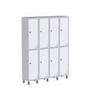 Ver imagem 1 de Armário Locker Guarda Volume Aço Light 8 Portas 138x179,5cm Cinza/Branco