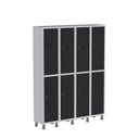 Ver imagem 2 de Armário Locker Guarda Volume Aço Light 8 Portas 138x179,5cm
