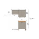 Ver imagem 3 de Kit Área de Serviço com 3 Módulos com Portas Provençais para Lavanderia 100% Mdf