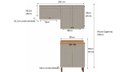 Ver imagem 3 de Kit Área de Serviço com 3 Módulos com Portas Provençais para Lavanderia 100% MDF Cinza/Branco Fendi