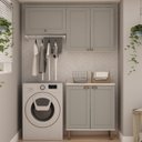 Ver imagem 1 de Kit Área de Serviço com 3 Módulos com Portas Provençais para Lavanderia 100% Mdf