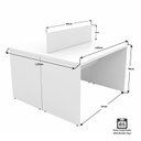 Ver imagem 4 de Estação de Trabalho Mesa Plataforma Escritório 1200x600 2 Lugares