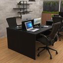 Ver imagem 1 de Estação de Trabalho Mesa Plataforma Escritório 1200x600 2 Lugares 