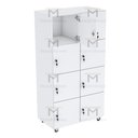 Ver imagem 3 de ESCANINHO 8 PORTAS COM RODIZIOS M237.2021.B (COM FECHADURAS) MUNDI MOVEIS