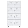 ESCANINHO 8 PORTAS COM RODIZIOS M237.2021.B (COM FECHADURAS) MUNDI MOVEIS - 2