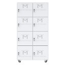 Ver imagem 2 de ESCANINHO 8 PORTAS COM RODIZIOS M237.2021.B (COM FECHADURAS) MUNDI MOVEIS