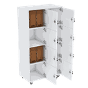 Ver imagem 1 de ESCANINHO 8 PORTAS COM RODIZIOS M237.2021.B (COM FECHADURAS) MUNDI MOVEIS