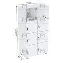 Ver imagem 5 de ESCANINHO 8 PORTAS COM RODIZIOS M237.2021.B (COM FECHADURAS) MUNDI MOVEIS