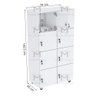 ESCANINHO 8 PORTAS COM RODIZIOS M237.2021.B (COM FECHADURAS) MUNDI MOVEIS - 5