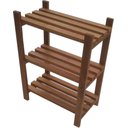 Ver imagem 1 de Estante Modular 3 Prateleiras Madeira Maciça 65x50x29 Cm Pintada Neonx:osmocolor Nogueira Semi Tr