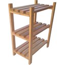 Ver imagem 6 de Estante Modular 3 Prateleiras Madeira Maciça 65x50x29 Cm Pintada Neonx:osmocolor Nogueira Semi Tr