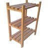 Estante Modular 3 Prateleiras Madeira Maciça 65x50x29 Cm Pintada Neonx:osmocolor Nogueira Semi Tr - 6