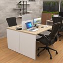 Ver imagem 1 de Estação de Trabalho Mesa Plataforma Escritório 1200x600 2 Lugares