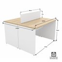 Ver imagem 4 de Estação de Trabalho Mesa Plataforma Escritório 1200x600 2 Lugares